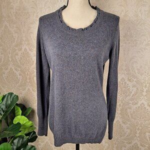 Banana Republic Size Medium Dark Gray Wool/Cashmere Blend Sweater Long Sleeve
